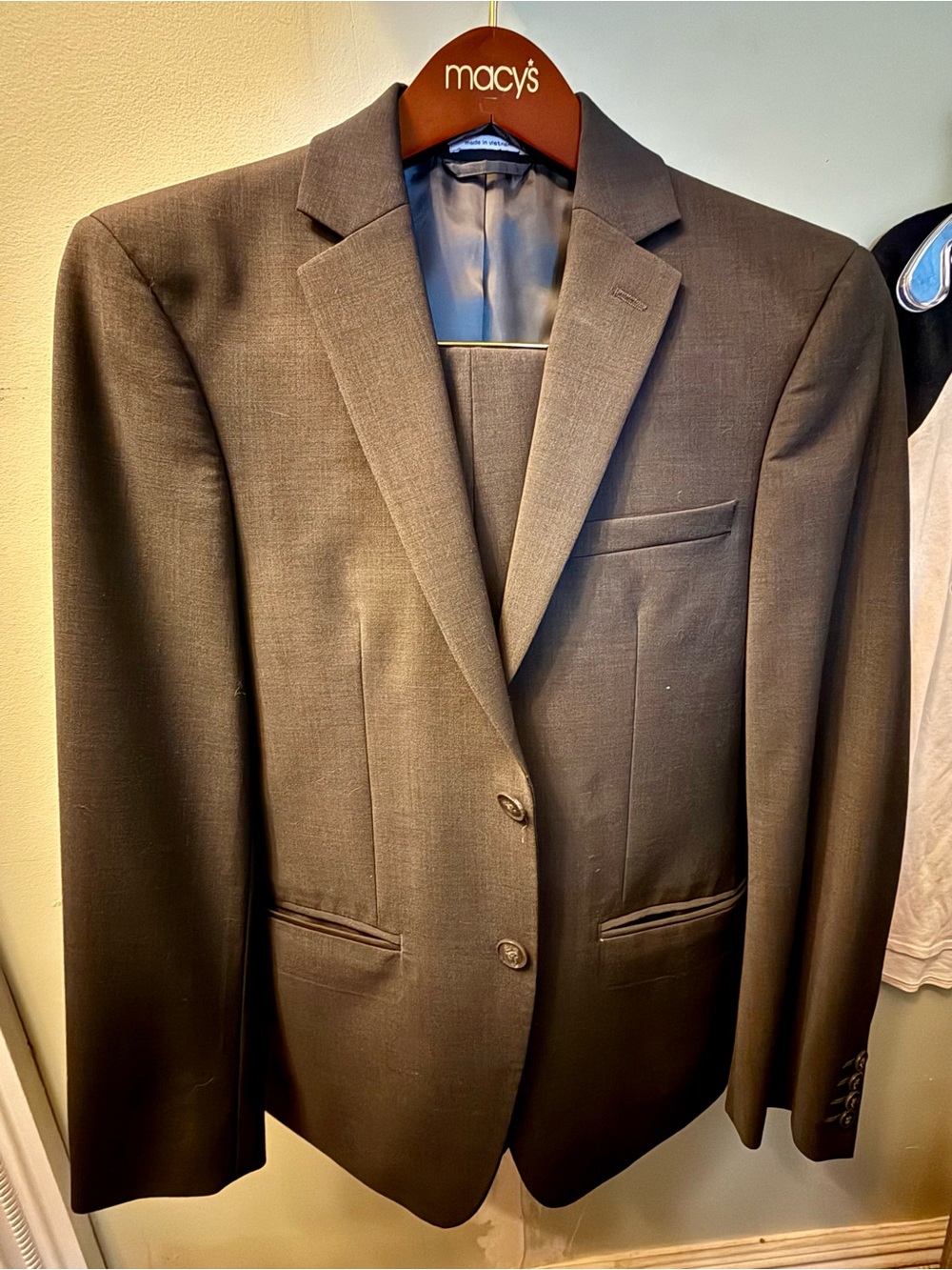 Men's Grey Blazer - Classic Two-Button Suit Jacket & Dress Pants